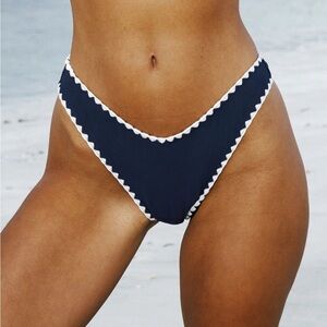 BERLOOK Navy Contrast Stitch Bikini Bottom ONLY 50